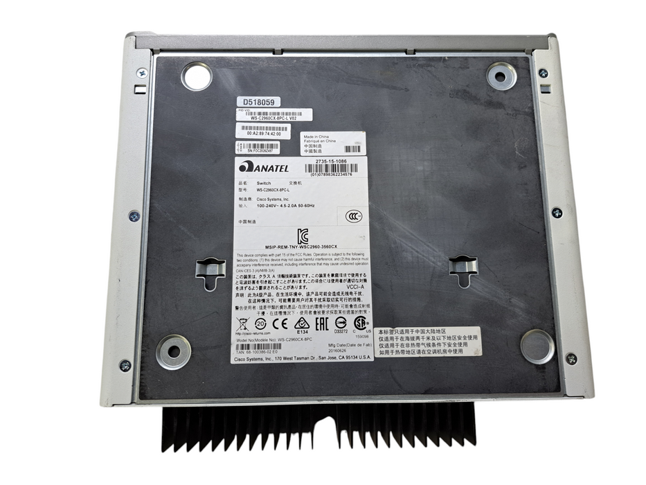 Cisco WS-C2960CX-8PC-L V02 | 8-Port Gigabit PoE 124W Silent Switch *READ*