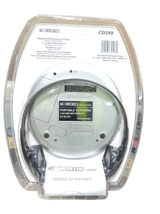 Curtis CD Player CD249 Super Bass, Bass Boost, With Headphones