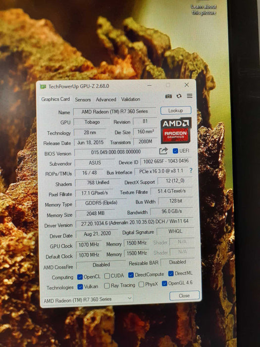 ASUS AMD RADEON R7 360 OC 2GB GDDR5 GRAPHICS CARD GPU R7360-OC-2GD5-V2