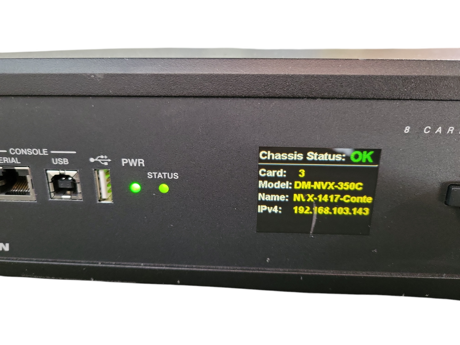 Crestron DMF-CI-8 Digital Media Chassis w/ 2x DM-NVX-E30C, 6x DM-NVX-350C !