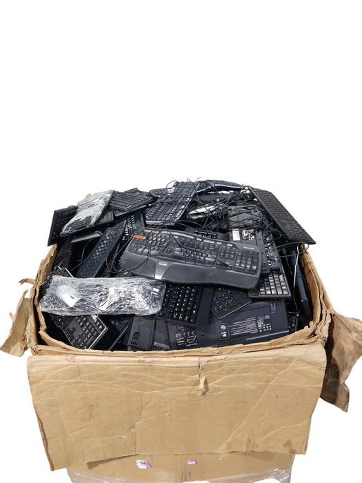 Bin of (736lbs ) Assorted Wired Keyboard and Mice, Mixed Brands, As is