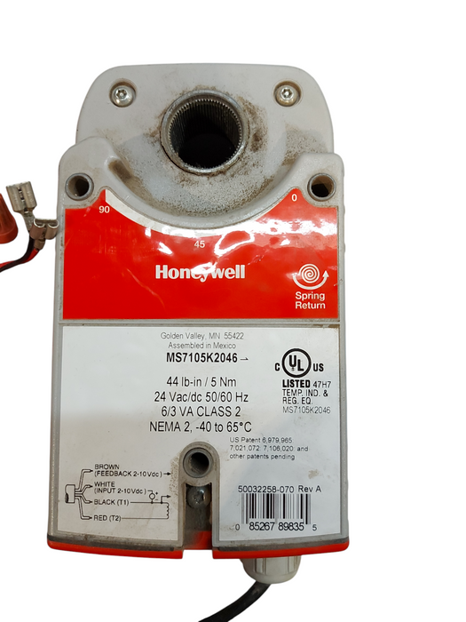 Honeywell MS7105K2038 Damper Actuator 44 LB-IN 5 NM 24V - Read Description