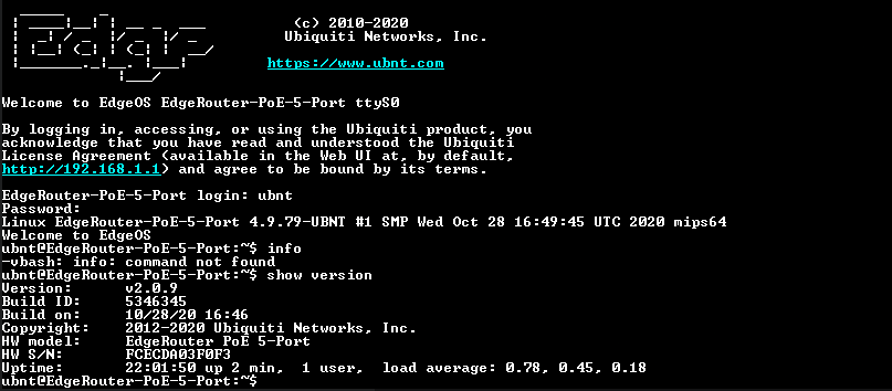 Ubiquiti ERPoe-5 EdgeRouter PoE Router, Factory Reset, No AC