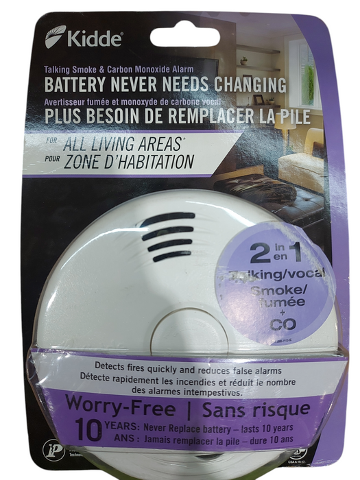 Kidde P3010CUCA Smoke + Carbon Monoxide Alarm + 10 year battery Last