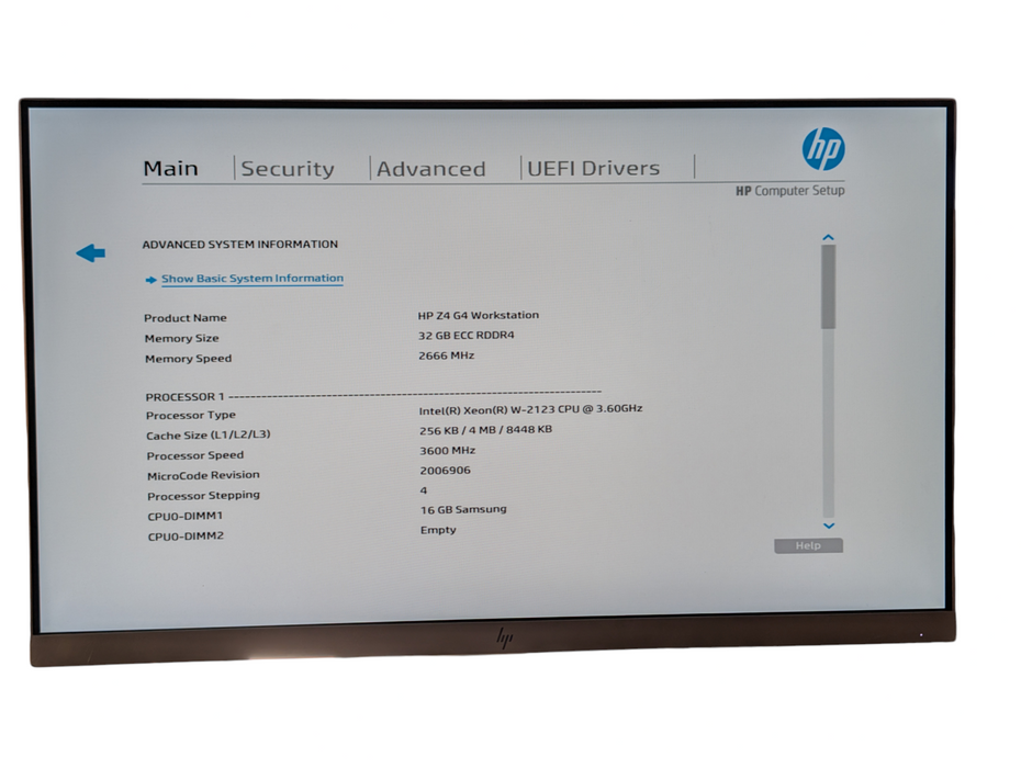 HP Z4 G4 Workstation PC Intel Xeon W-2133 32GB RAM 512GB NVMe SSD  -