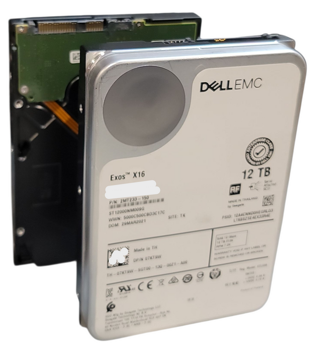 12TB SAS 3.5" 7.2k 12Gb/s Dell EMC HDD - Assorted Brands Q+