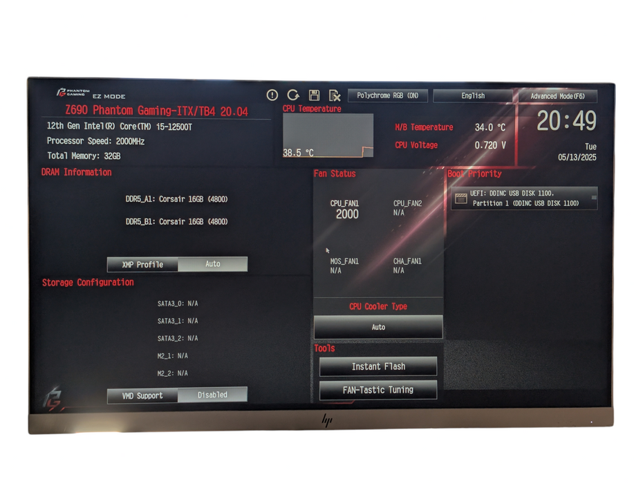 ASRock Z690 Phantom Gaming-ITX/TB4 Intel 12 13 14 Gen Motherboard  -