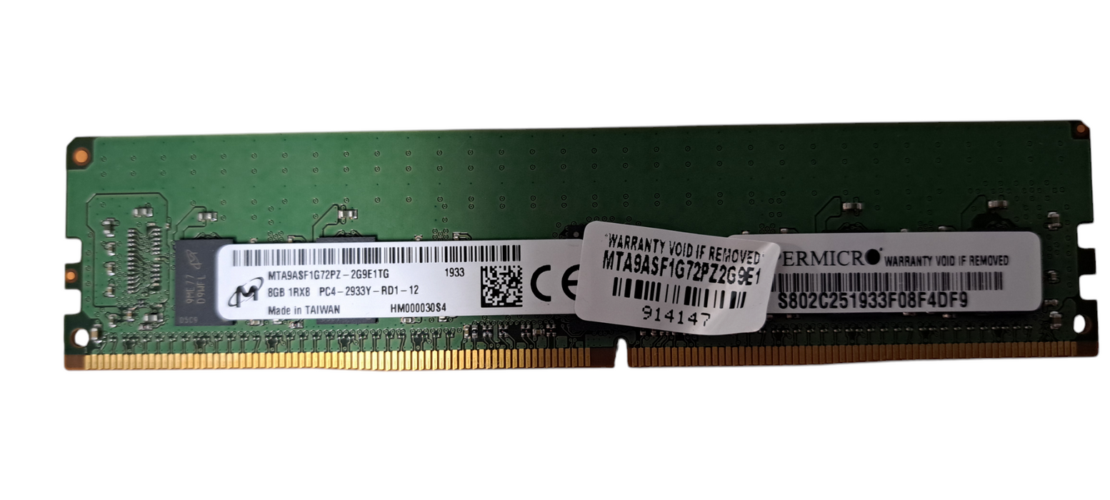 Supermicro MTA9ASF1G72PZ-2G9 8GB DDR4 2933 MHz SODIMM RD1 Server RAM Q