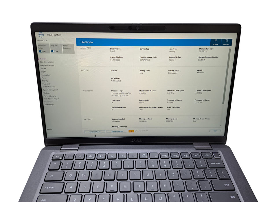 Dell Latitude 7420 | Intel Core i7-1185G7 @3.00GHz, 16GB DDR4, 256GB NVMe ) Lap200
