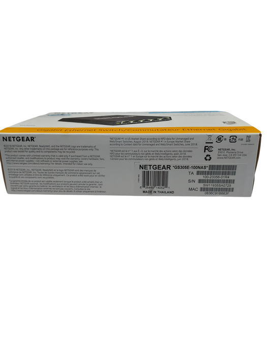 NETGEAR 5-Port Gigabit Ethernet Plus Switch (GS305E)