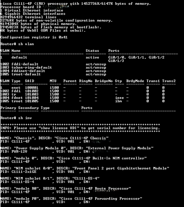 Cisco ISR 1100 Series C1111-4P V01 Services Integrated Router