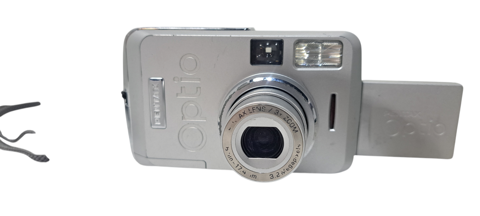 Pentax Digital Camera Optio 33LF 3.2MP Silver Flip Screen