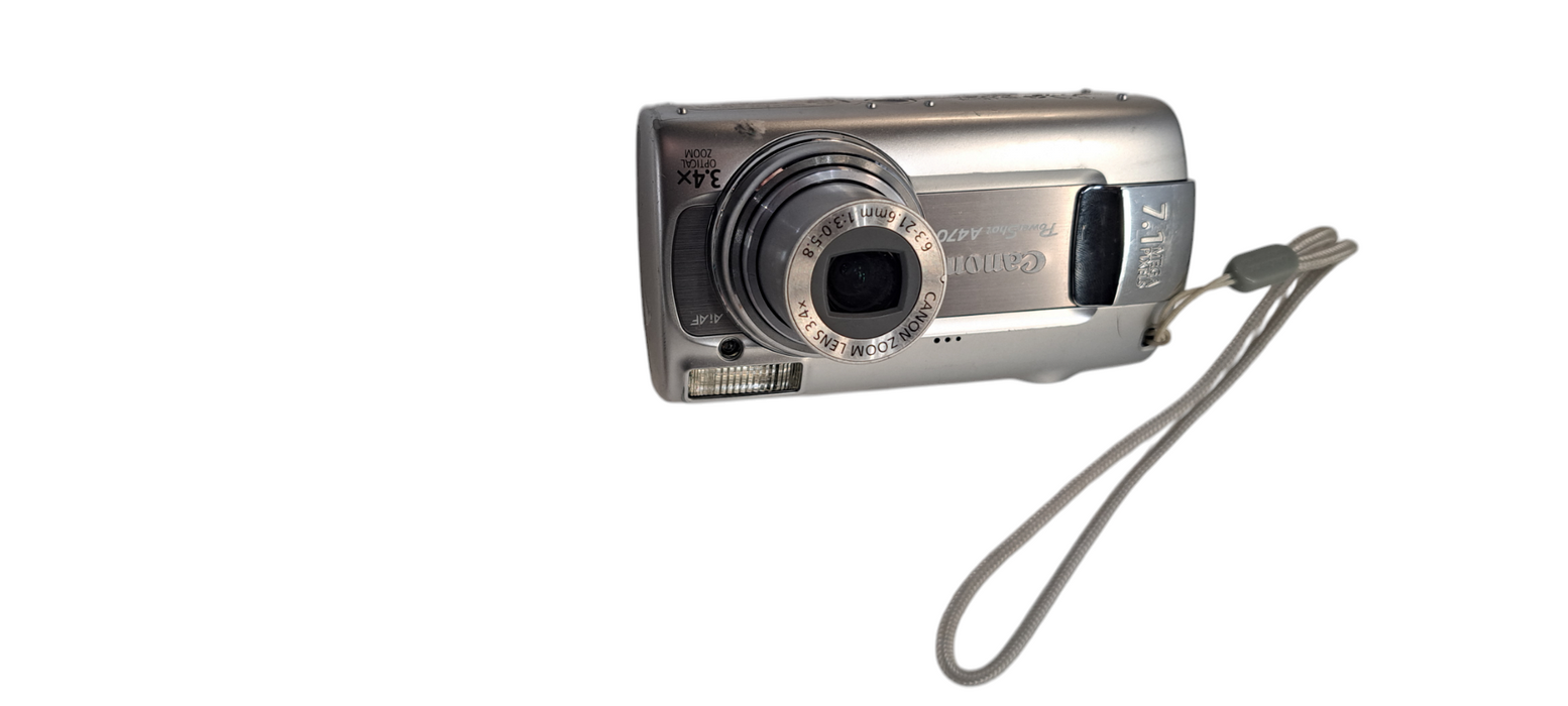 Canon PowerShot A470 Digital Camera Silver 2.5 Display 7.1 MP 3.4x Optical Zo