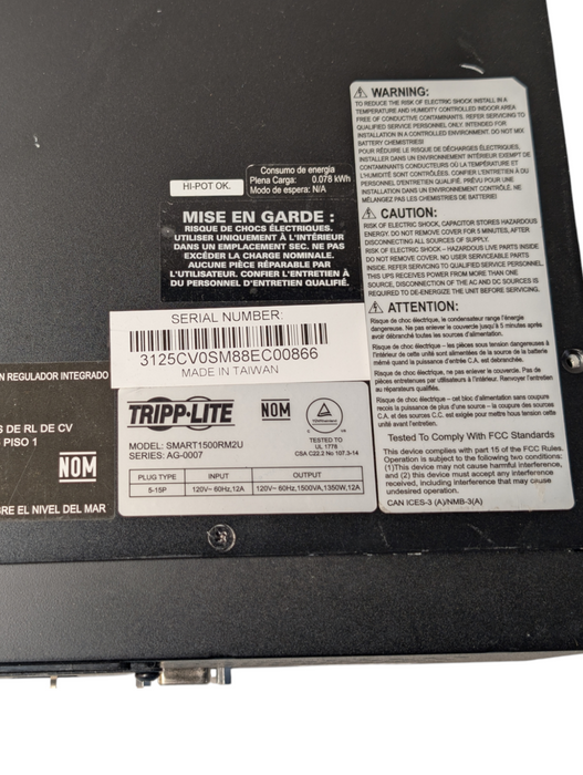 Tripp Lite SMART1500RM2U Rack UPS 120V  Please READ  -