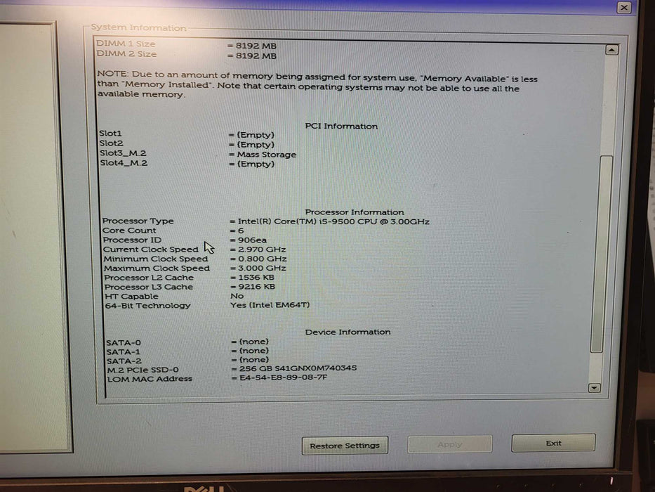 Dell OptiPlex 3070 SFF, Core i5-9500, 16GB DDR4, 256GB NVme Q$
