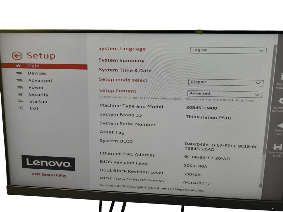 Lenovo ThinkStation P510 | Xeon E5-1620 v4, 32GB DDR4, GTX 1060 6GB, No HDD