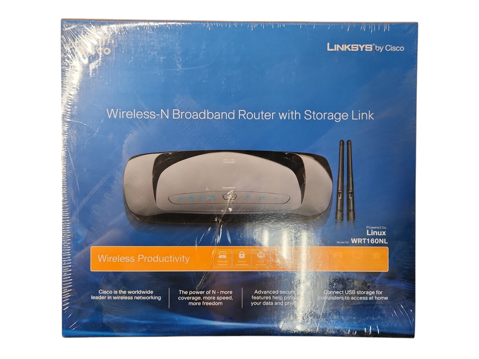 *NEW SEALED* Linksys Cisco 2.4 GHz Wireless-N Broadband Router WRT160NL Q