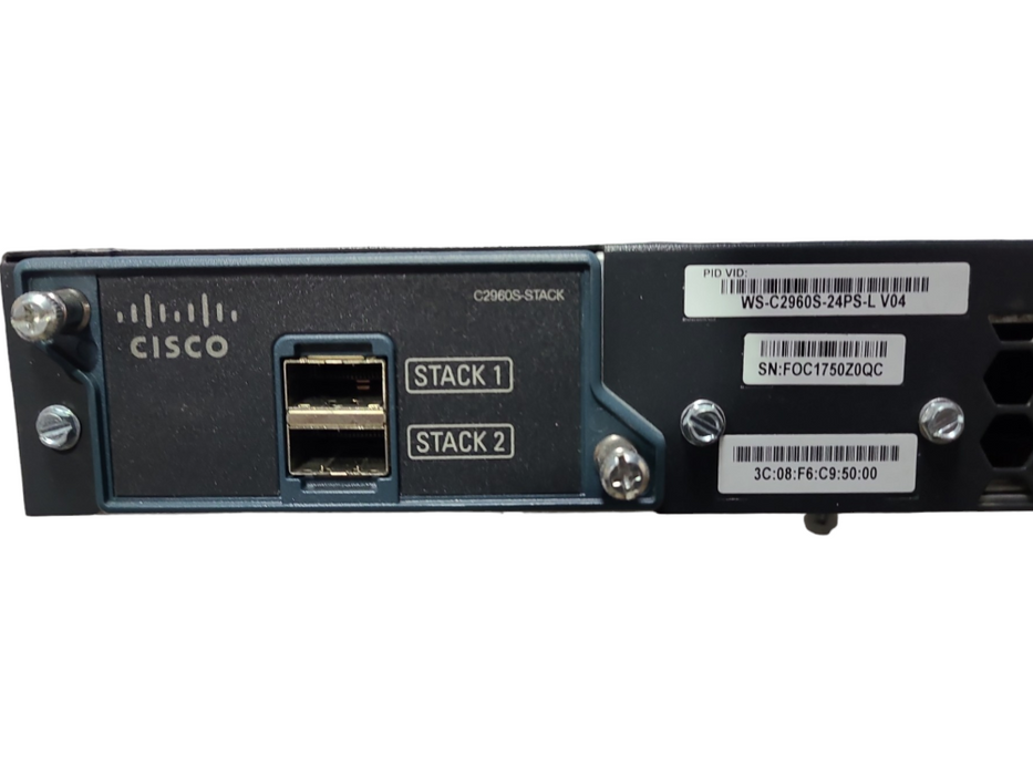Cisco WS-C2960S-24PS-L 24 Port Gigabit PoE+ managed Switch
