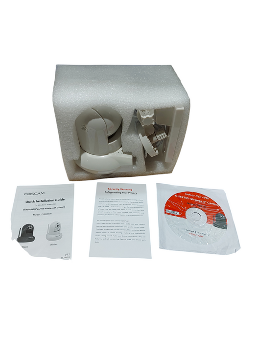 Foscam White FI9816P HD 1280x720p Wireless Pan/Tilt IP Camera In Box