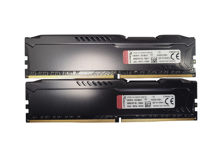 Lot of 2x HyperX Fury Black 4GB DDR4 DIMM 2666MHz HX426C15FB/4 $