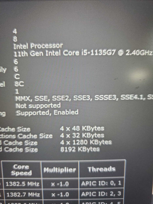 Dell Latitude 3520 i5-1135G7 @ 2.4GHz 16GB DDR4 256GB NVMe  Lap200