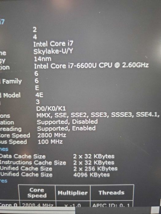 Lenovo ThinkPad X1 Carbon 14" FHD i7-6600U 2.60GHz 8GB 256GB SSD  Lap200