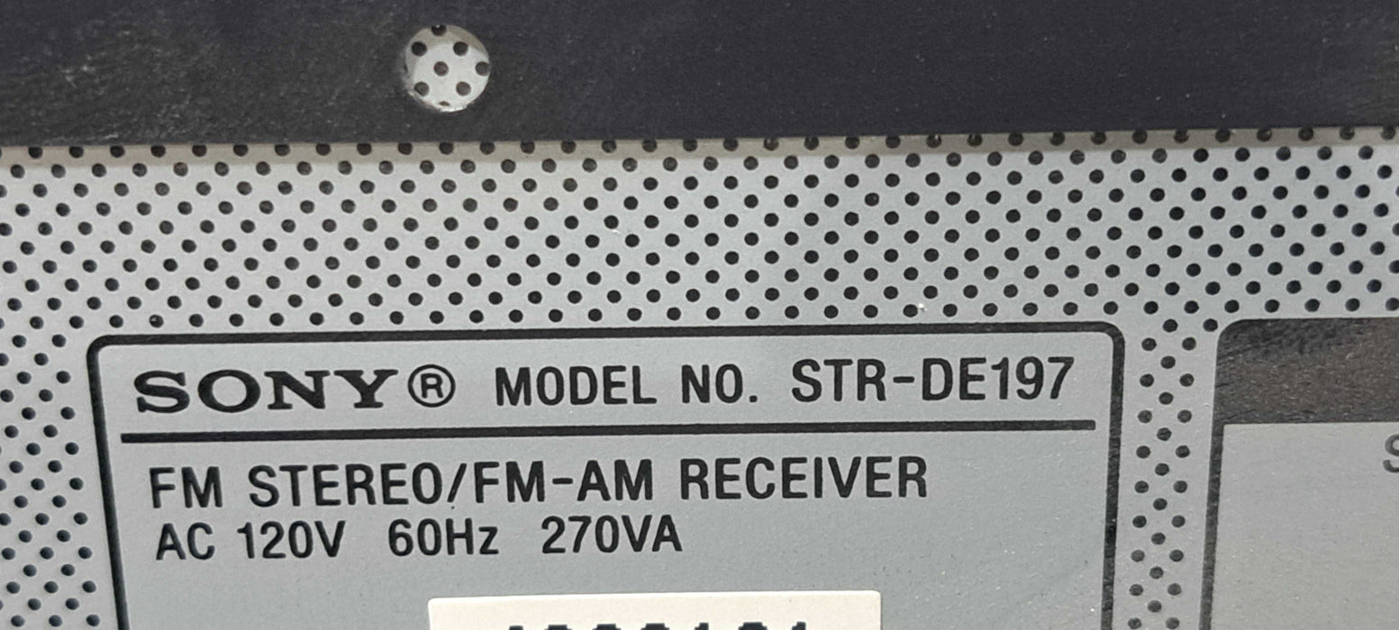 Sony STR-DE197 FM-AM Receiver