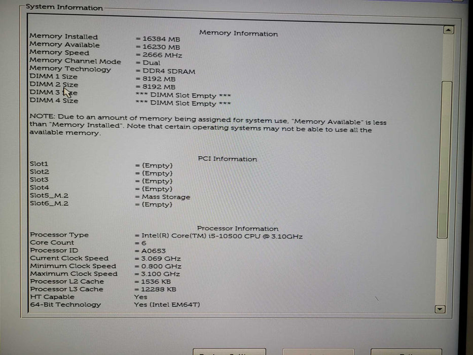 Dell OptiPlex 5080 | i5-10500 @ 3.10GHz 16GB DDR4 256GB NVMe