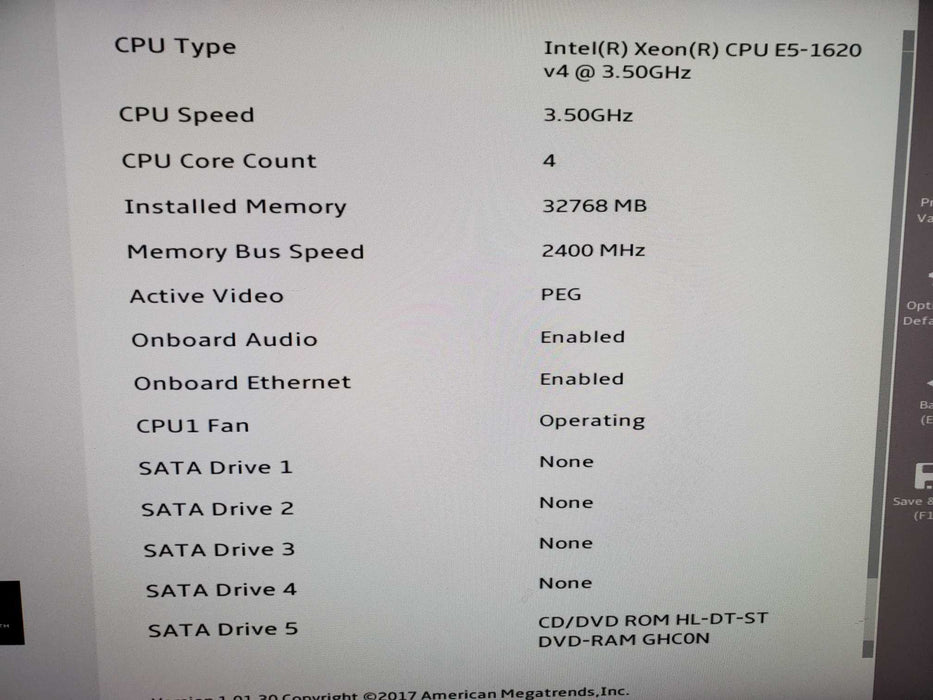 Lenovo ThinkStation P510 INTEL Xeon E5‑1620 v4 32GB RAM GTX1060-6GB