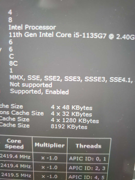 MICROSOFT Surface Pro 8 (1983) - i7-1135G7 @ 2.40GHz, 16GB ram 256GB SSD  Lap200