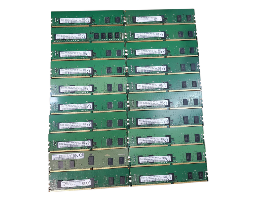 Lot of 20x, Assorted 8GB DDR4 Server RAM