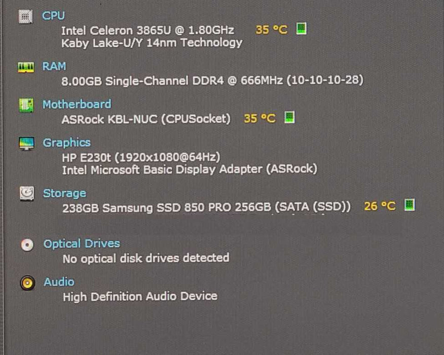 Datto Alto 3 V2,1.80GHz Celeron-3865U 1.80GHz, 8GB DDR4, 256GB SSD, READ