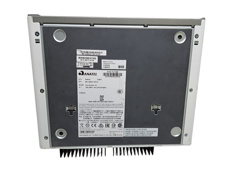 Cisco WS-C3560CX-12PC-S V03 | 12-Port Gigabit PoE+ 240W Silent Switch )