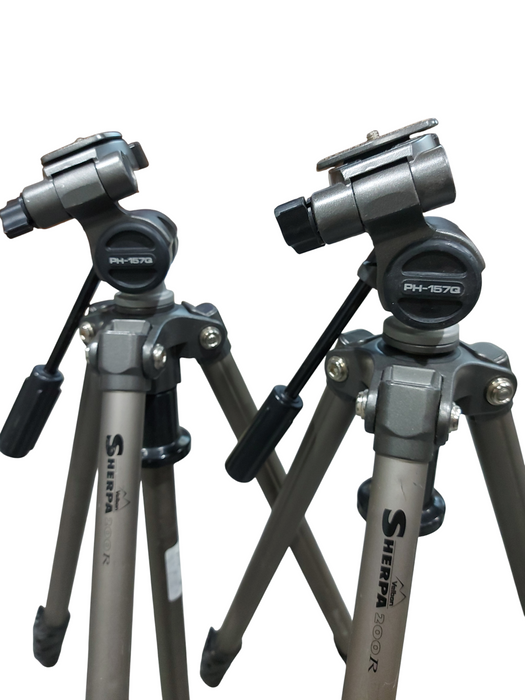 LOT 2X - Velbon Sherpa 200r Tripod, Velbon PH 157Q - Very Good Condition