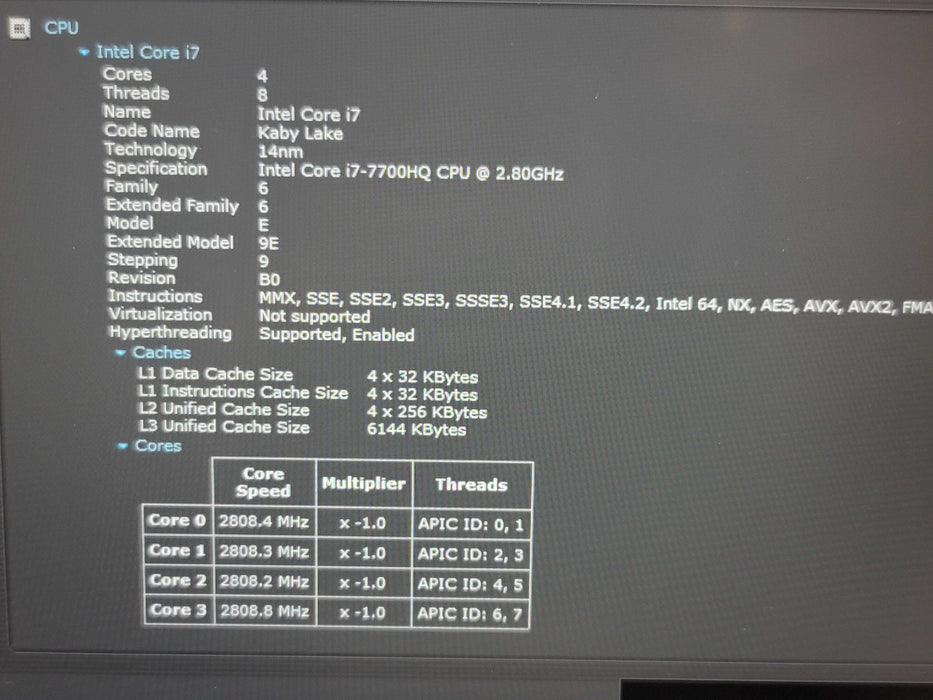 Lenovo ThinkPad P51 i7-7700HQ 16GB DDR4 Quadro M1200 256GB M.2 SSD  β Lap200