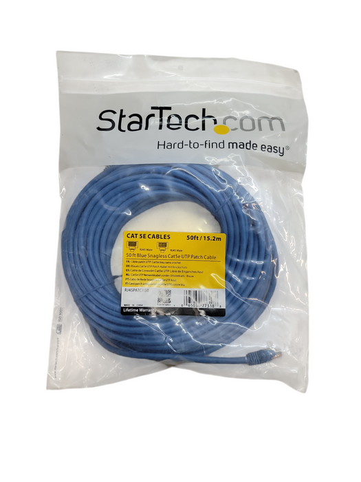 50ft / 15.2m CAT5E - Blue Snagless UTP Patch Cable %