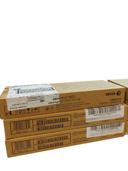 Lot 6x Xerox 106R02745 WorkCentre 6655 Toner Cartridge - SEALED BOX