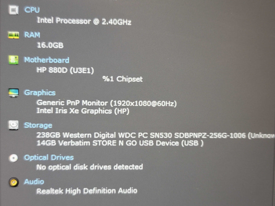 HP EliteBook 840 G8 i5-1135G7 16GB DDR4 256GB SSD FOR PARTS/REPAIR β Lap200