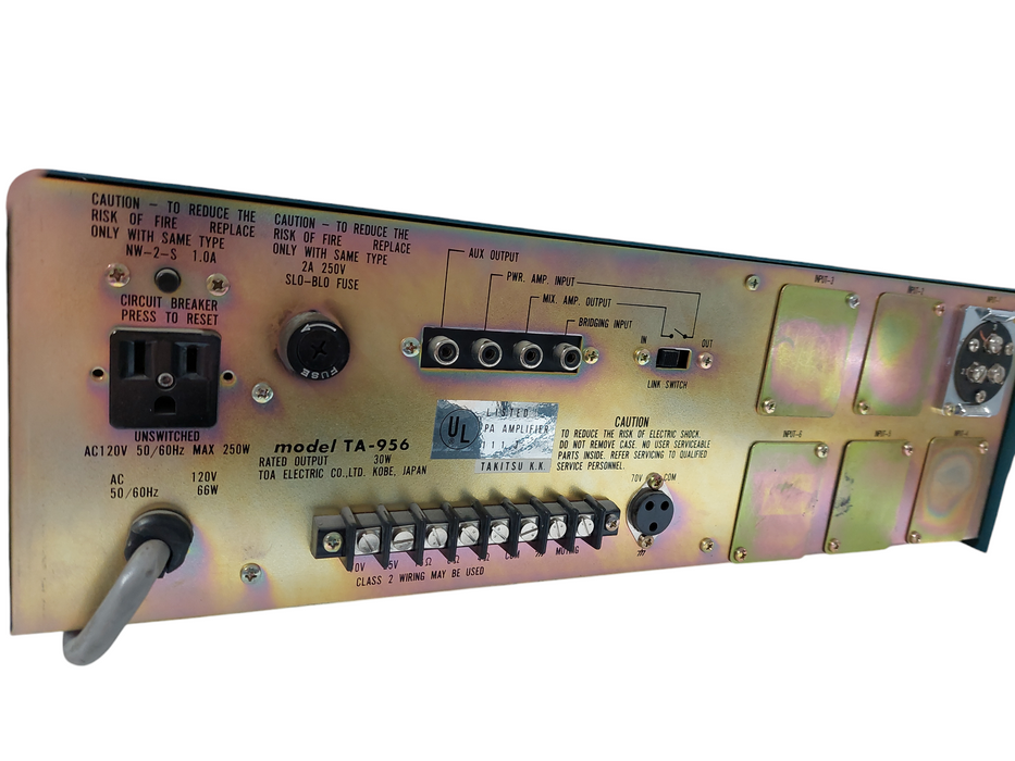 Vintage Toa Solid State PA-Amplifier Model: TA-956 =