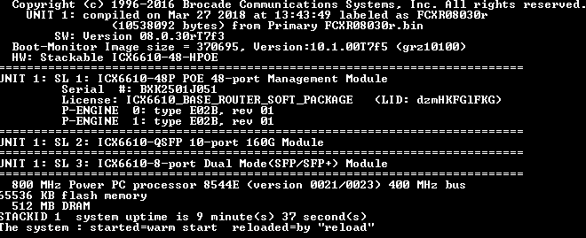 Brocade ICX6610-48P-E | 48-Port Gigabit PoE Network Switch | 8x SFP, 2x PSU !