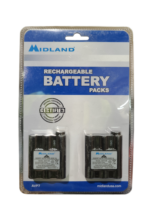 2X Pack Midland AVP-7 Rechargeable Battery Packs