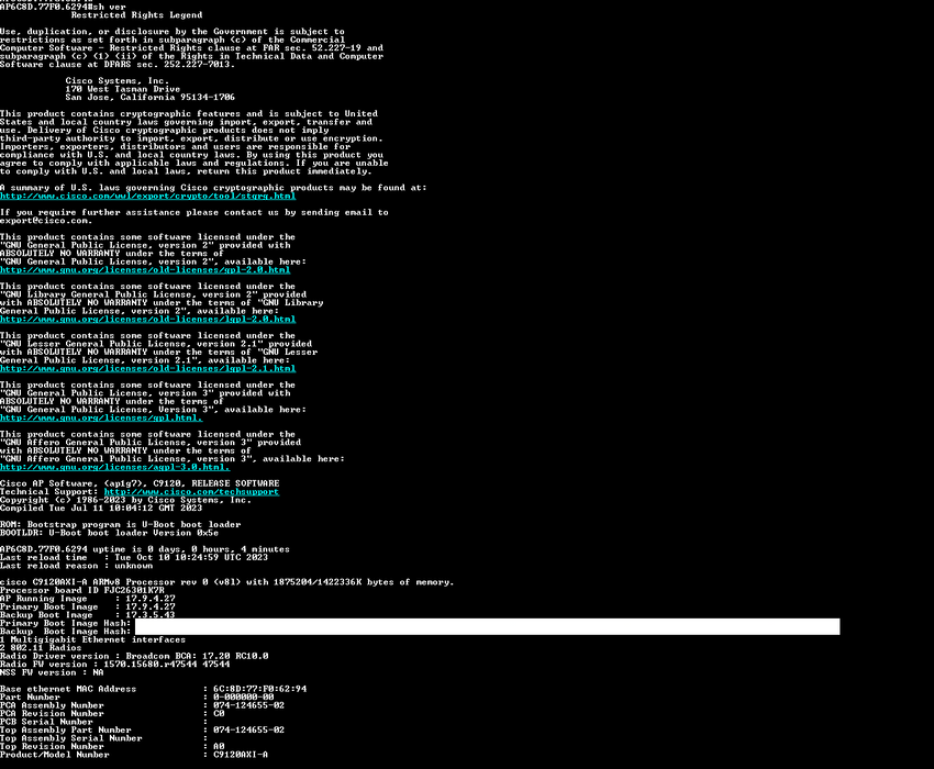 Cisco Catalyst C9120AXI-A Wi-Fi 6 Wireless Access Point