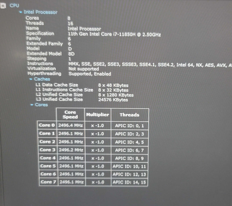 Dell Latitude 5421 i7-11850H 16GB DDR4 MX450 256GB NVMe β Lap200