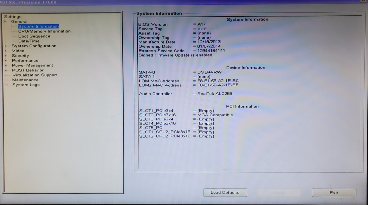 Dell Precision T7600 - 2x Xeon E5-2687W 0 128GB DDR3 K4000 - No HDD