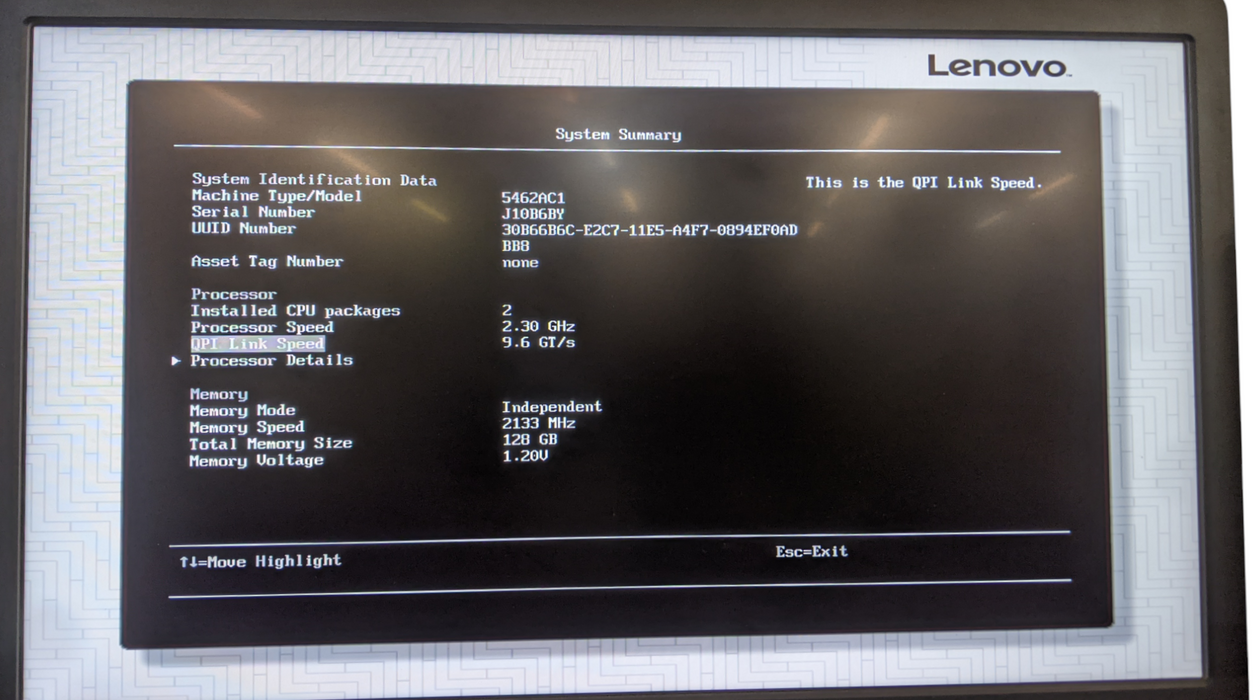 Lenovo System x3650 M5  | 2x Xeon E5-2650 v3 @ 2.3GHz | 128GB DDR4 | No HDD