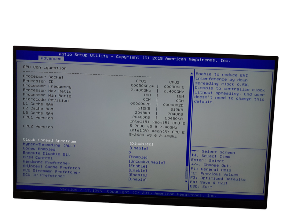 Supermicro X10DRU-i+ 2x Xeon E-2630 V3 @ 2.40GHz, 32GB DDR4 LSI 3108 2x 750