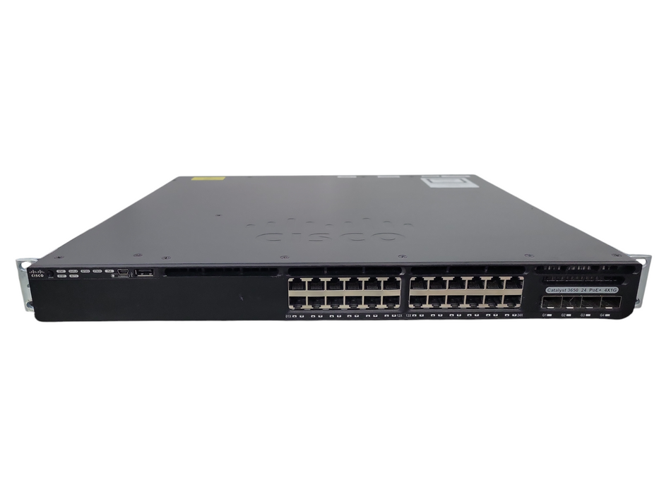 Cisco WS-C3650-24PS-S | 24-Port Gigabit PoE+ | 4x SFP, 2x PSU Network Switch !