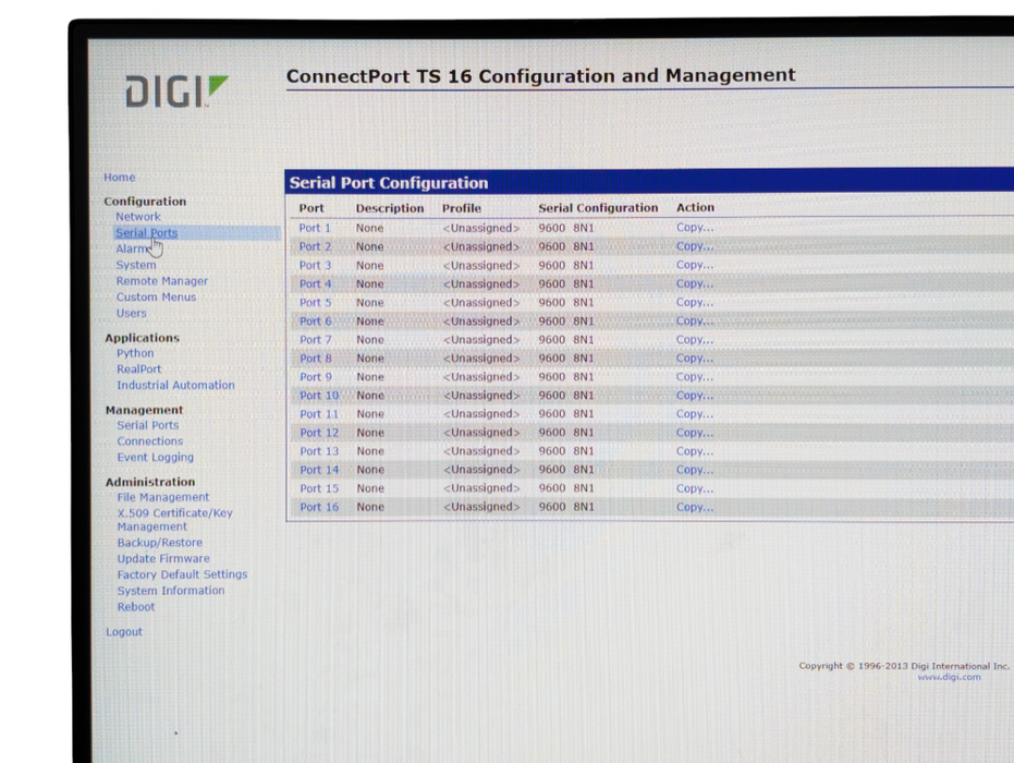 DIGI ConnectPort TS 16 Serial Terminal Server  -