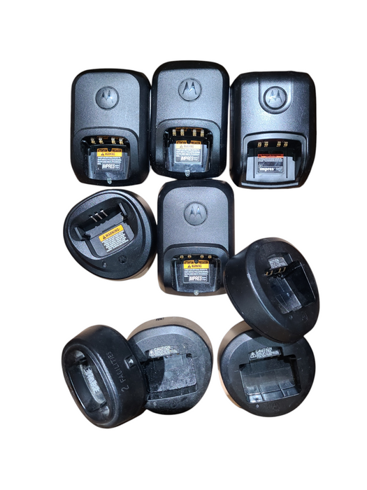 Lot 9x Assorted Motorola Battery Charging Bases