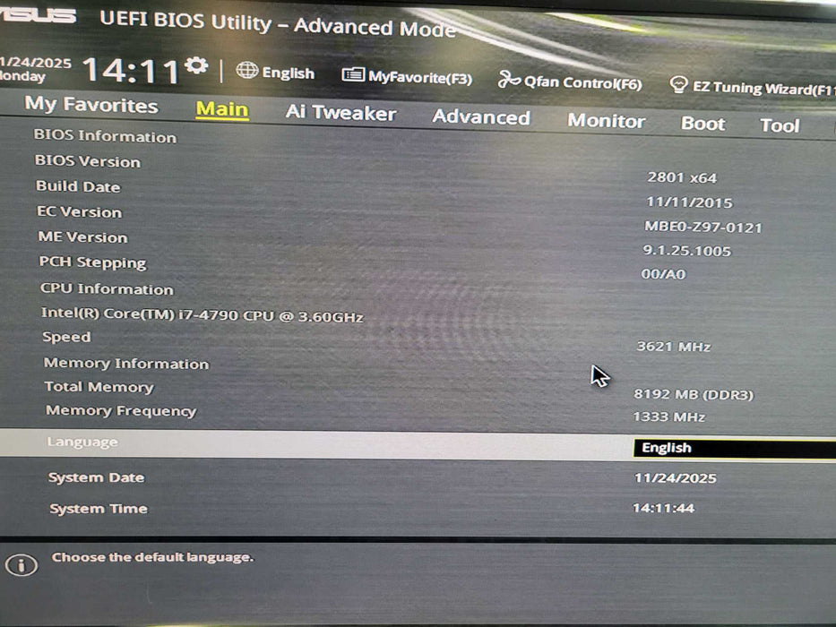 Intel Core i7-4790 ASUS Z97-A/USB 3.1 8GB DDR4 %